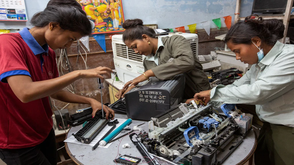 Apprentices acquiring competencies and skills relevant for the labour market